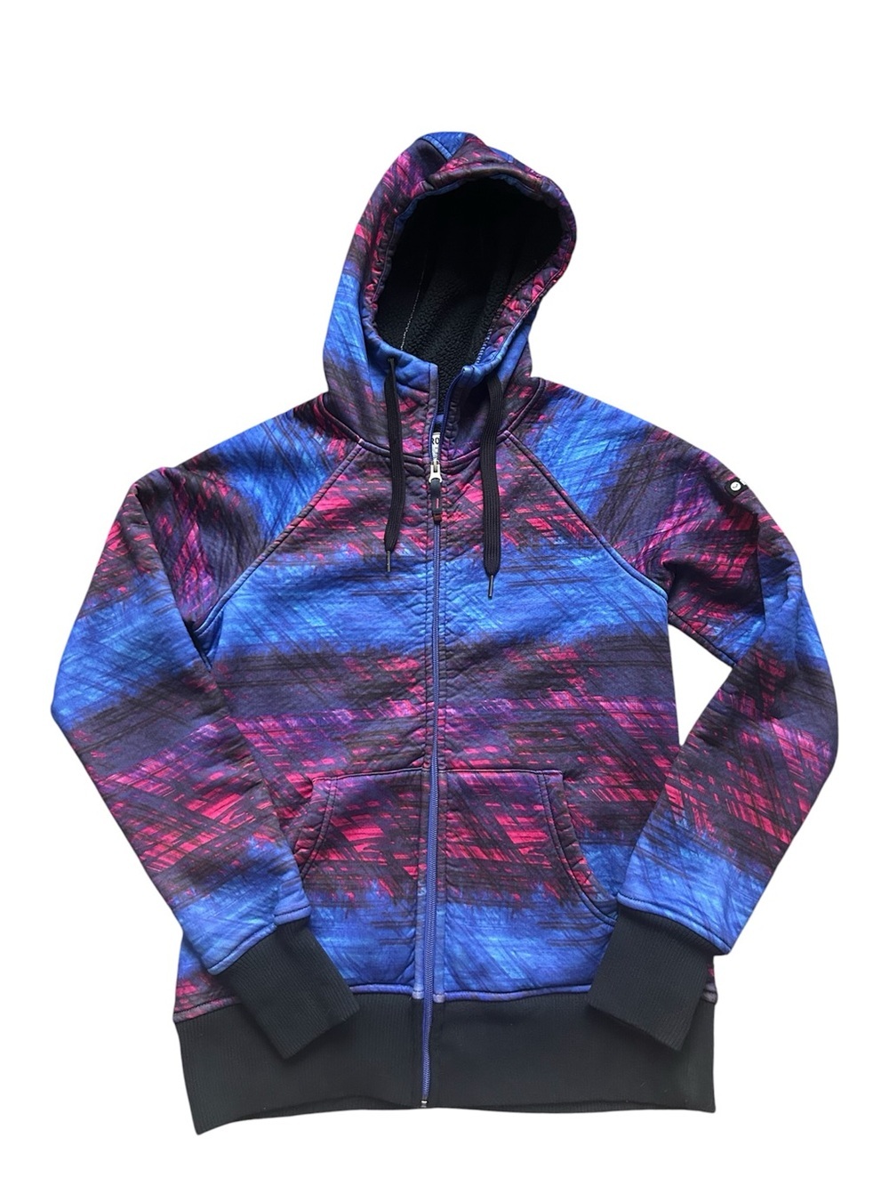 Roxy Women’s Fleeced Lined Zip up Hooded Jacket size Large